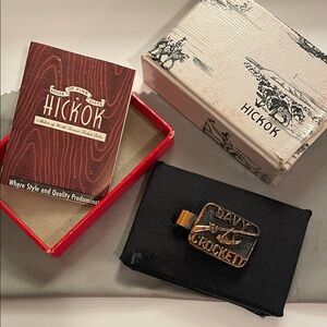 Vintage 1955 Hickok Davy Crockett Metal Tie Bar in Box